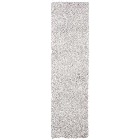 Safavieh 2 ft. 2 in. x 8 ft. Royal Shag 100 Power Loomed Runner Area Rug, Light Grey RYG117G-28